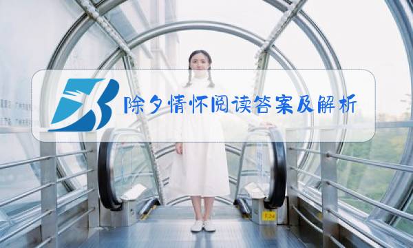 除夕情怀阅读答案及解析图片
