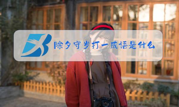 除夕守岁打一成语是什么图片