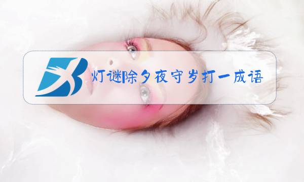灯谜除夕夜守岁打一成语图片