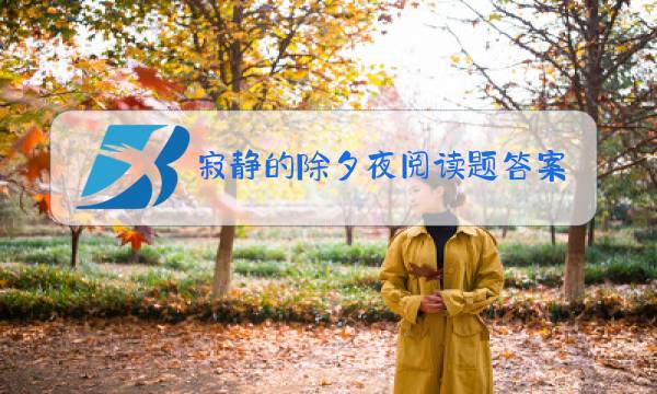 寂静的除夕夜阅读题答案图片