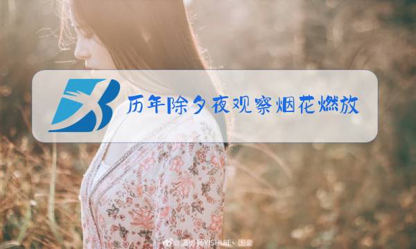 历年除夕夜观察烟花燃放的报道图片