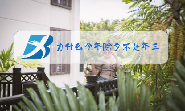 为什么今年除夕不是年三十图片