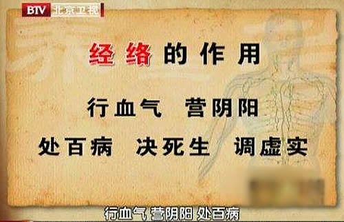 中篇第一章:经络的作用及其应用