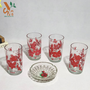 玻璃杯上印花怎么去配图