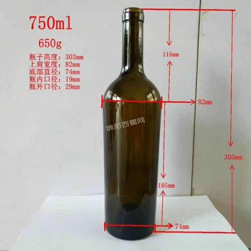 玻璃酒瓶的凹槽配图