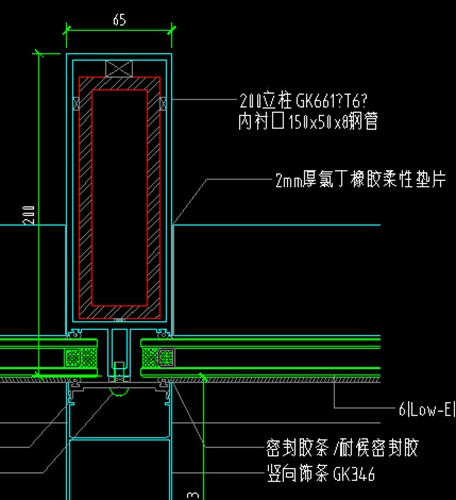 玻璃幕墙包柱子做法配图