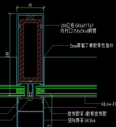 玻璃幕墙层高6米用多大的立柱