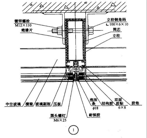 玻璃幕墙构件连接节点照片配图
