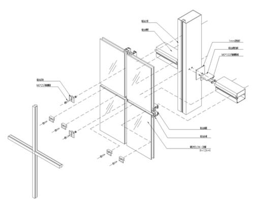 玻璃幕墙和地面衔接的部分如何记取配图