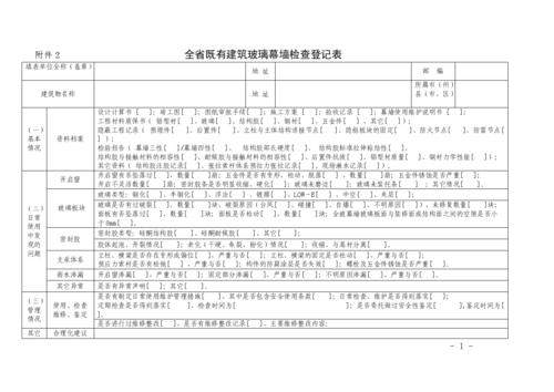 玻璃幕墙排查表配图