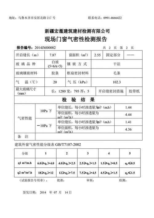 玻璃幕墙气密性等级要求配图