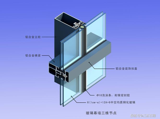 玻璃幕墙三维图配图