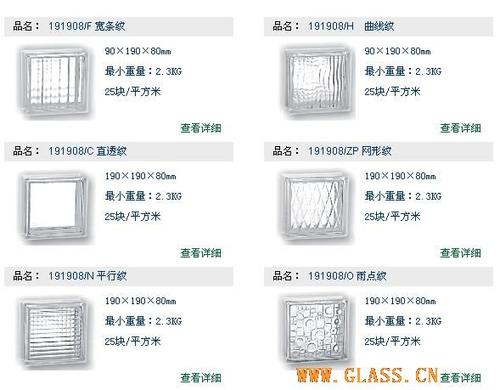 玻璃砖的规格配图