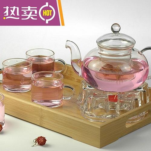 花茶壶玻璃茶具套装配图