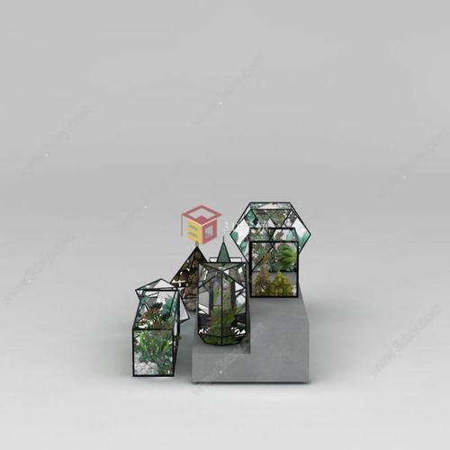 几何玻璃花房图纸配图