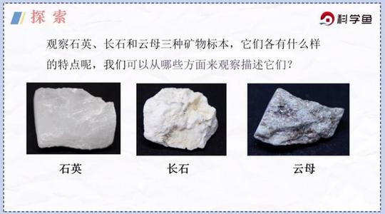 具有玻璃光泽的矿物是a石英b长石c云母配图