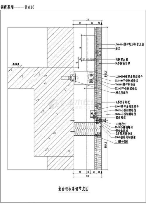 铝板玻璃幕墙节点配图