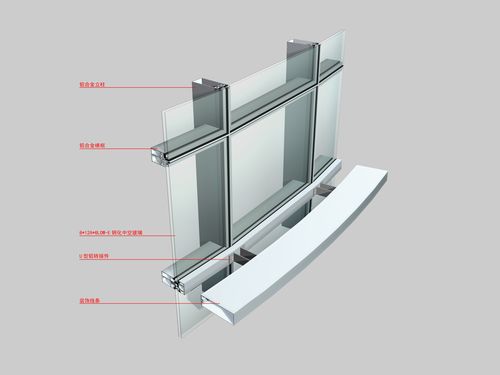 幕墙玻璃装饰条接系统配图