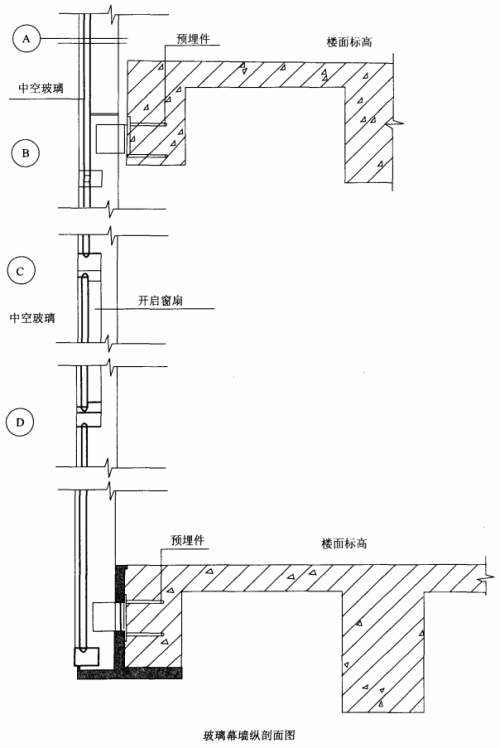 破拆玻璃幕墙应选择()部位配图