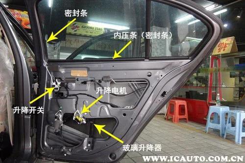 汽车车门玻璃升降器的拆装步骤配图