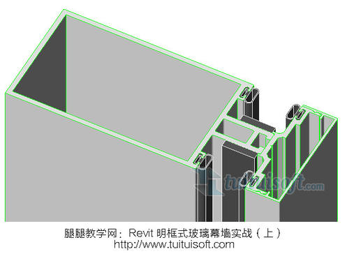 revit幕墙玻璃不透明配图