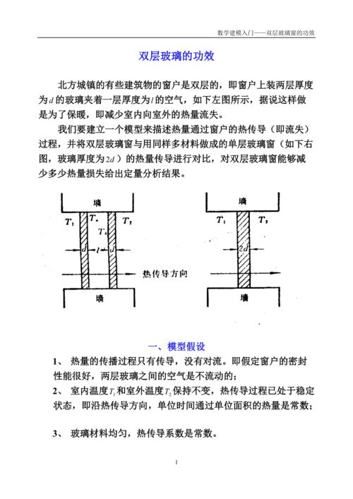 三层玻璃的功效数学建模配图