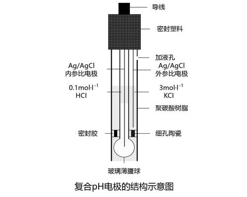 酸度计的指示电极是玻璃电极配图