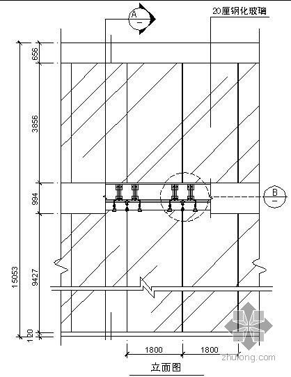 天正立面图玻璃幕墙配图