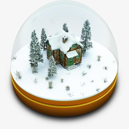 雪花玻璃球图片配图