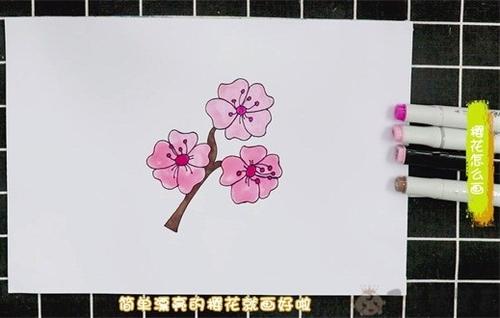 樱花玻璃笔 画作配图