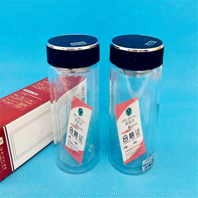 赠品玻璃杯上的烤漆字去除配图