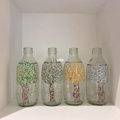 自制玻璃花瓶装饰配图