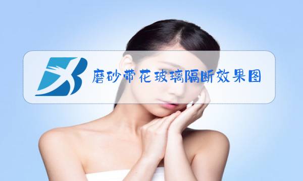 磨砂带花玻璃隔断效果图图片