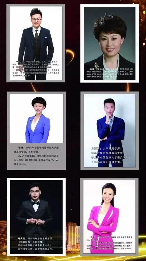 邯郸广播电台的主持人名单及照片配图