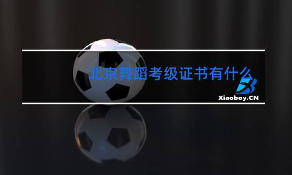 北京舞蹈考级证书有什么用