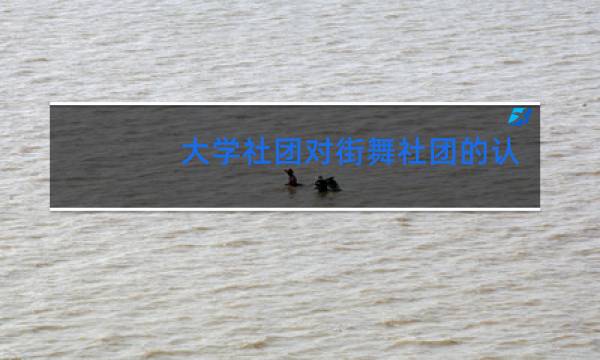 大学社团对街舞社团的认识怎么写