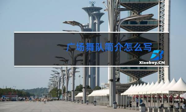 广场舞队简介怎么写图片