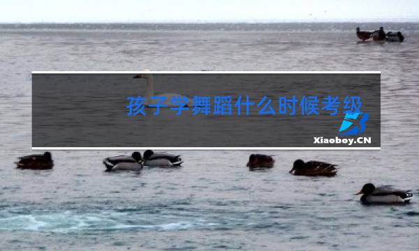 孩子学舞蹈什么时候考级