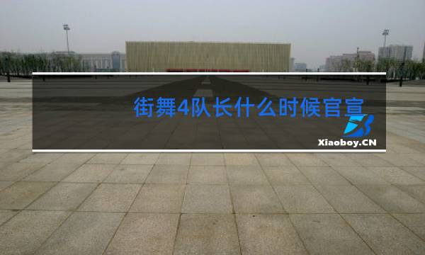 街舞4队长什么时候官宣图片