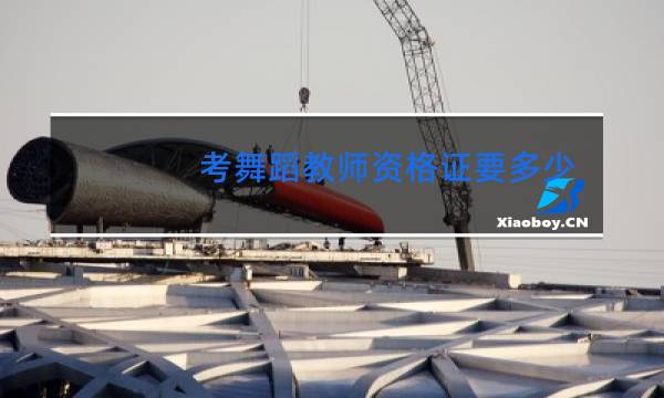 考舞蹈教师资格证要多少钱