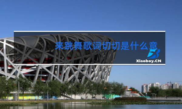 来跳舞歌词切切是什么意思