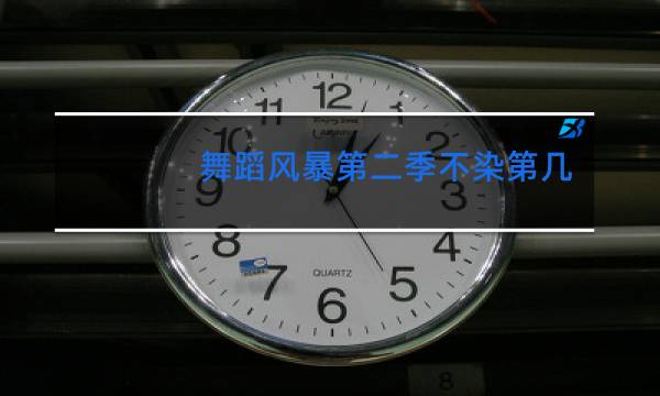 舞蹈风暴第二季不染第几期图片