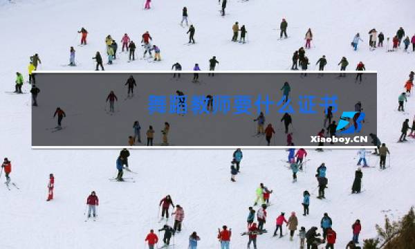 舞蹈教师要什么证书