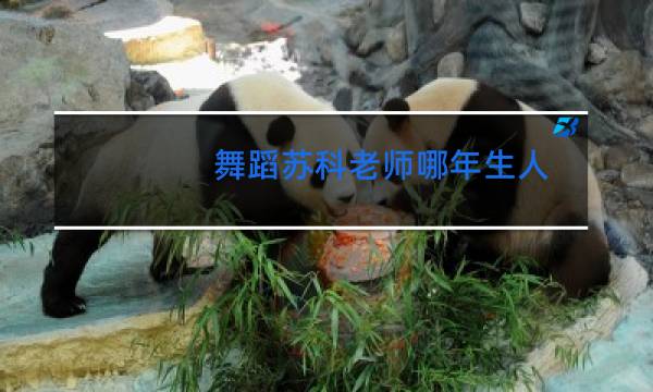 舞蹈苏科老师哪年生人