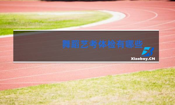 舞蹈艺考体检有哪些
