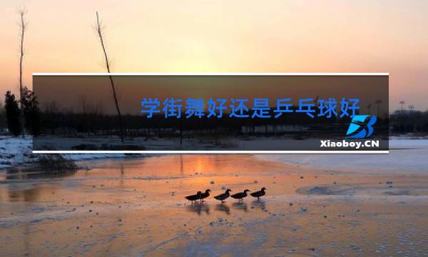 学街舞好还是乒乓球好图片