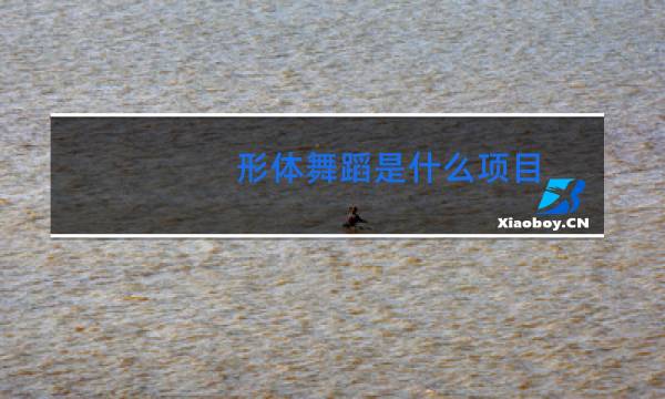 形体舞蹈是什么项目