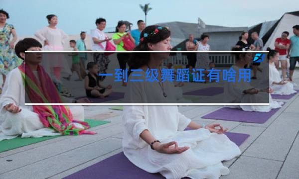 一到三级舞蹈证有啥用