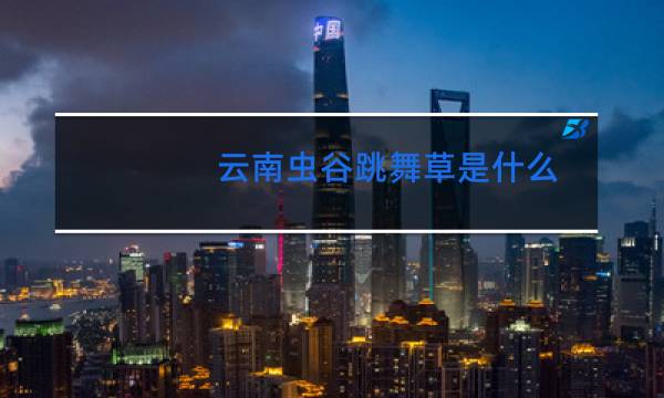 云南虫谷跳舞草是什么