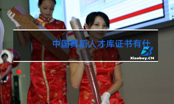 中国舞蹈人才库证书有什么用